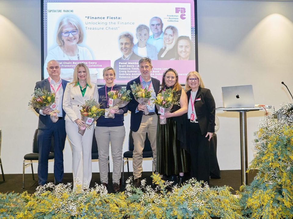 Gabriela Ammendola attended the Frankston & Mornington Peninsula Business Festival at the Frankston Arts Centre as part of a panel of experts on the topic of 'Finance Fiesta - Unlocking the Finance Treasure Chest' alongside Bernadine Geary, CEO Frankston Business Collective Brett Davis from ANZ Bank, Rebecca Evans from Judo Bank, Craig Sumner from Bendigo Bank and Rebecca Timms from Realise Home Loans